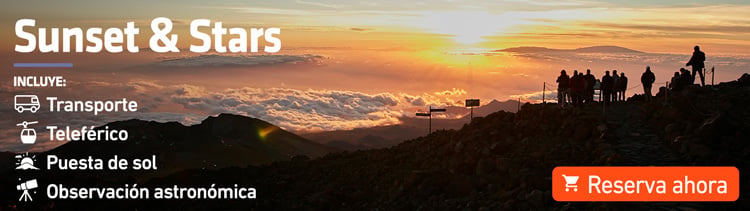 Excursión para ver el atardecer y las estrellas en Tenerife con el teleférico del Teide