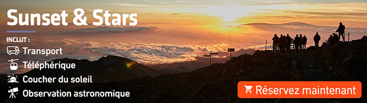 Excursion pour voir le coucher de soleil et les étoiles à Tenerife avec Téléphérique du Teide