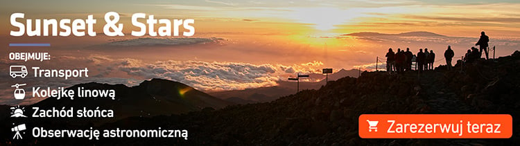 Wycieczka, aby podziwiać zachód słońca i gwiazdy na Teneryfie z kolejką linową na Teide