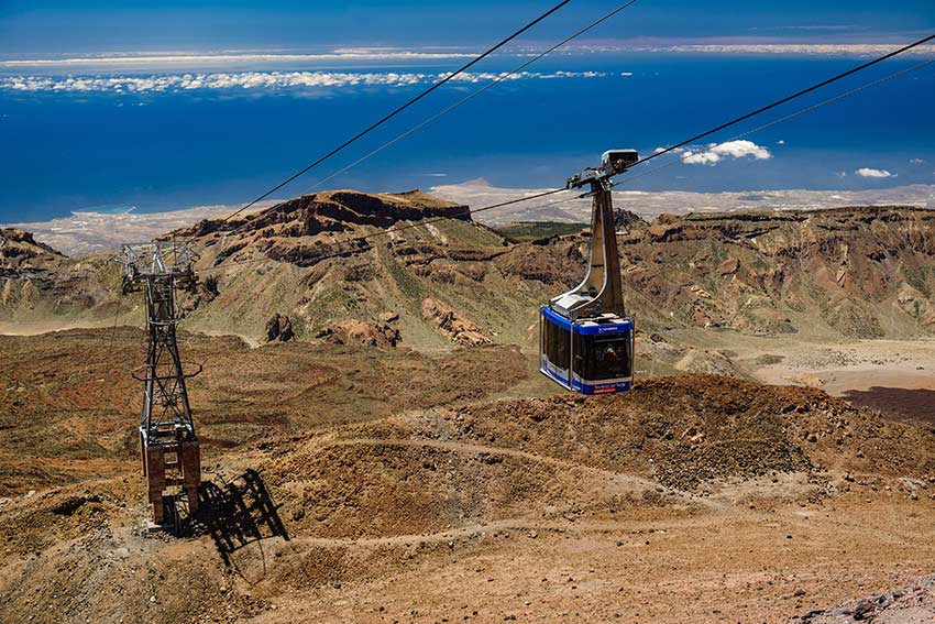 Views of Mount Teide, a World Heritage Site in the Canary Islands