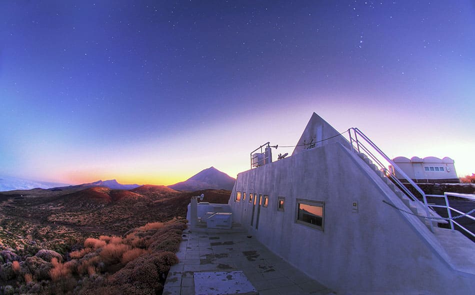 Imagen del Observatorio del Teide en Izaña, uno de los más importantes del planeta.
