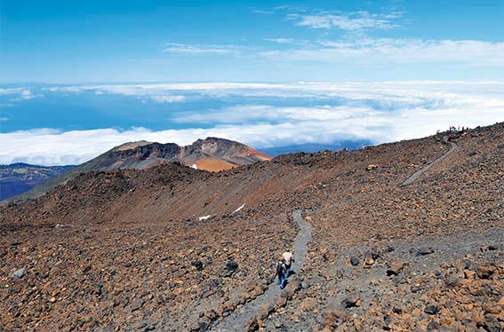 The crater of Pico Viejo volcano on Mount Teide