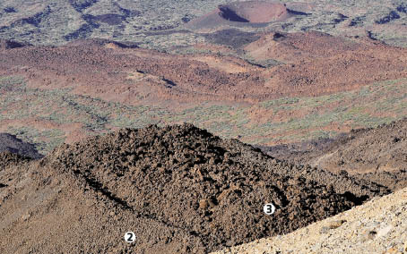 Bolas de acreción desde la ruta a Pico Viejo del Teide