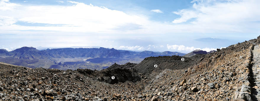 Colada negra en la ruta Pico Viejo del Teide