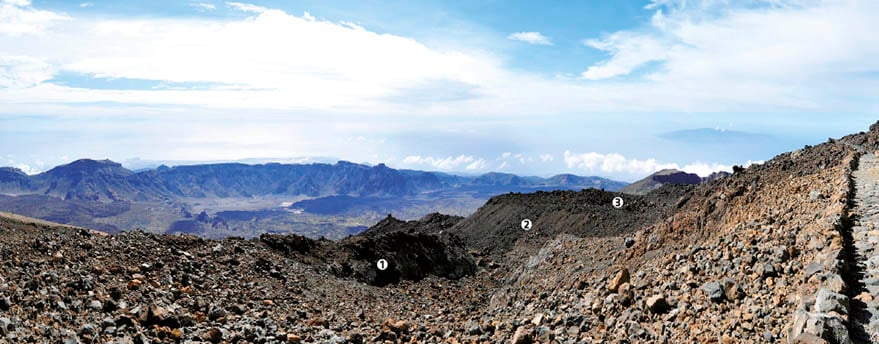 Colata nera lungo il sentiero di Pico Viejo del Teide