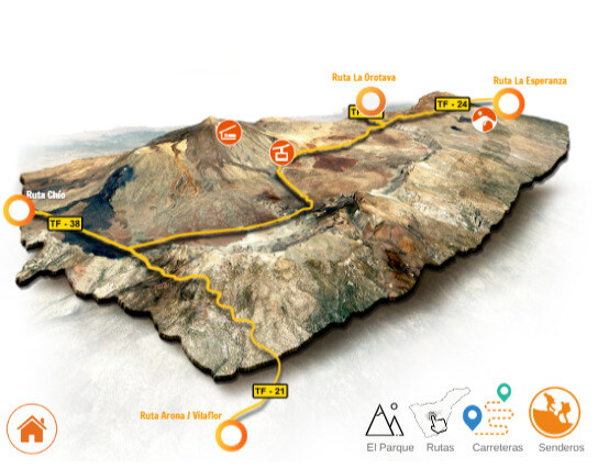  Mount Teide access roads
