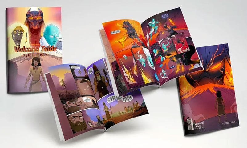 Komiks Volcano Teide Legend z legendą o Guayocie
