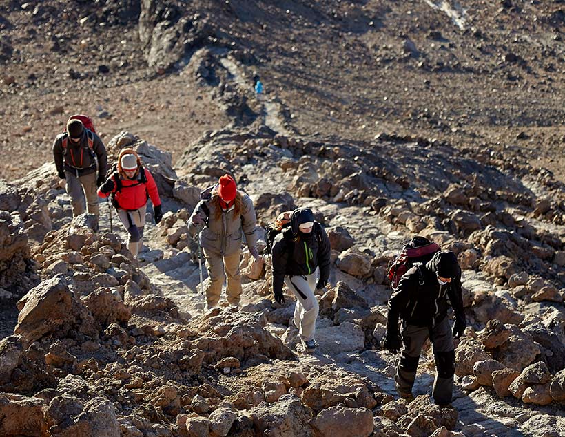 Ascending Mount Teide on foot via Montaña Blanca