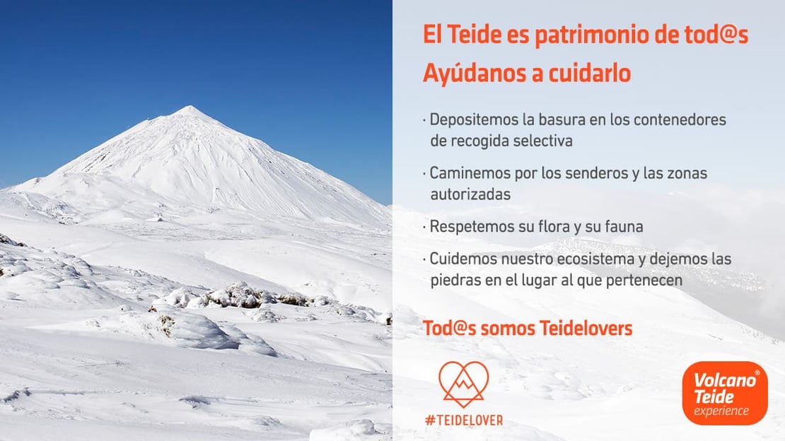 Campaña visita el Teide con nieve de forma sostenible