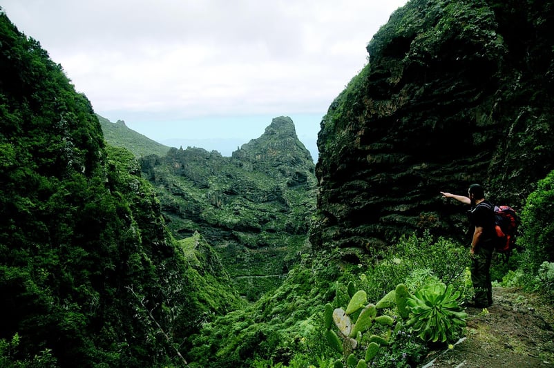 The Erjos hiking trail, in Los Silos, Tenerife