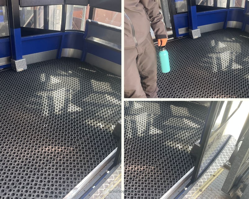 Tipos de alfombras instaladas en las instalaciones del teleférico del Teide