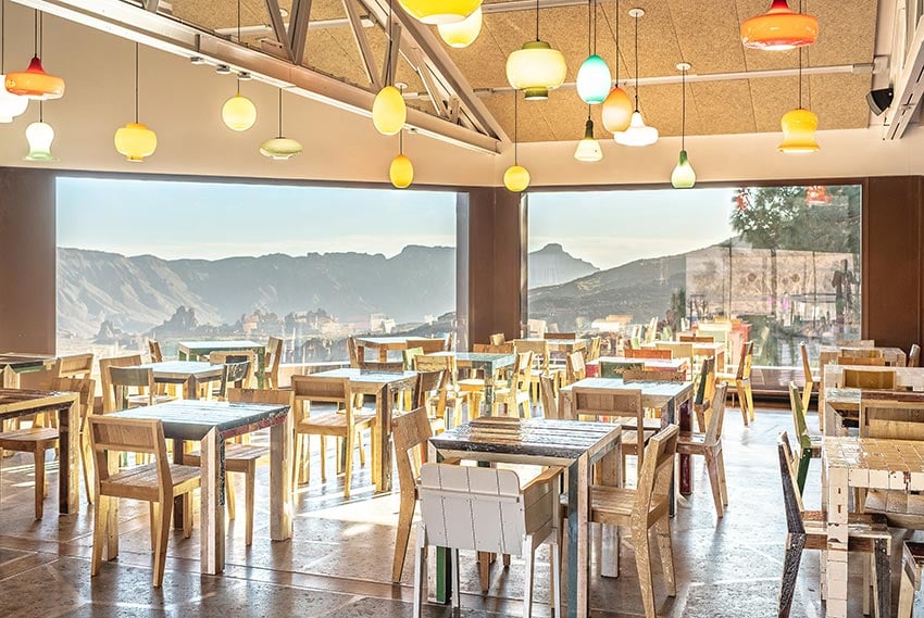 Wnętrze restauracji Kolejki linowej na Teide