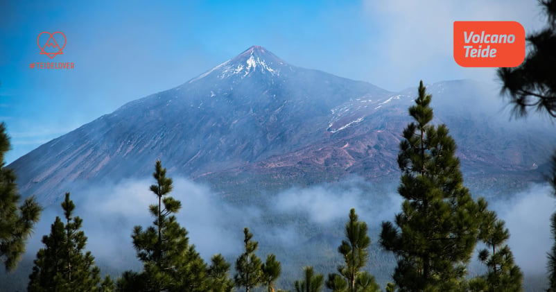 El volcán del Teide fotografiado desde la corona forestal.