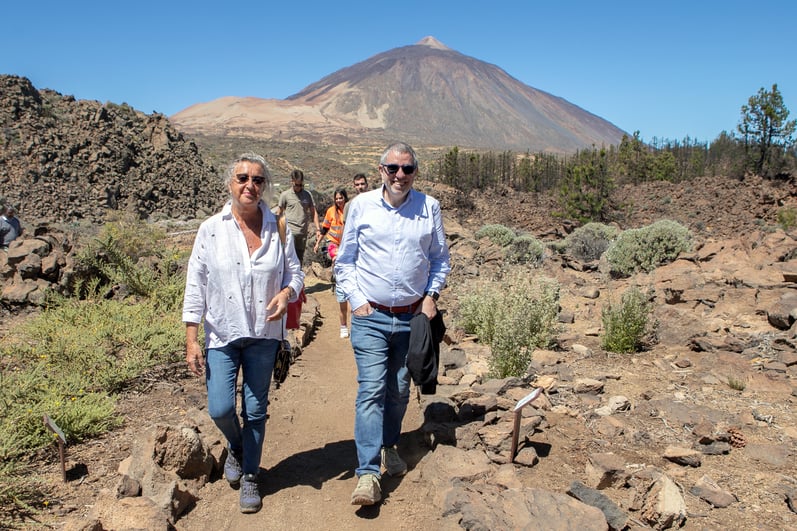 El Director General de Volcano Teide, Ignacio Sabaté, visita el Jardín Botánico Wolfredo Wilpret de El Portillo en su inauguración