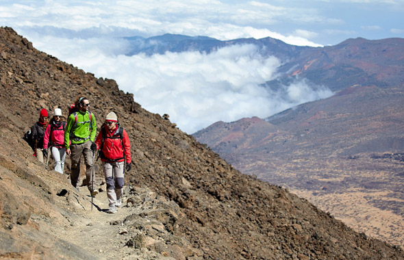Camminare fino alla vetta del Teide