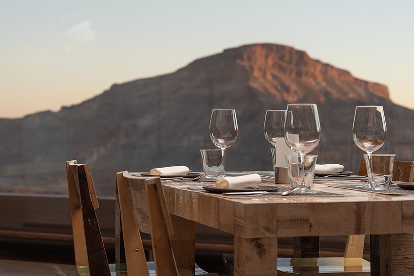 Een op de vulkaan geïnspireerd gastromenu in het panoramische restaurant van de Kabelbaan de Teide