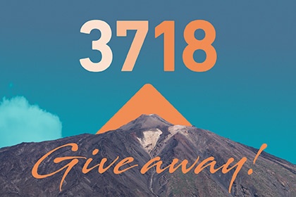 On 3.7.18 we’re celebrating Mt Teide’s 3718 m height with a prize draw